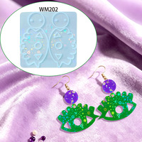 Moule en silicone YS DIY pour boucles d'oreilles et pendentifs œil de démon holographique, outils uniques pour la fabrication artisanale de résine au laser