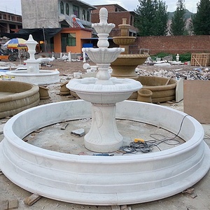 <span class=keywords><strong>Fuente</strong></span> de agua de jardín de 3 niveles moderna, diseño de piedra y mármol para exteriores para decoración de Park Lake y Hotel, gran oferta - Product Image 3