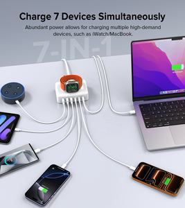 <span class=keywords><strong>Cargador</strong></span> de Viaje HNT 170W 3A3C, Bloque de Carga USB C, <span class=keywords><strong>Enchufe</strong></span> US/EU para iPhone 17 16 15 14 13, Inalámbrico para <span class=keywords><strong>Apple</strong></span> <span class=keywords><strong>Watch</strong></span> - Product Image 3