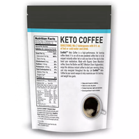 Keto Coffee Gourmet Boisson au café instantanée complète sans sucre avec 6g de MCT pour les régimes faibles en glucides, cétogènes et paléo