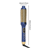 Brosse coiffante à air chaud personnalisée OEM ODM avec logo, brosse sèche-cheveux ronde à ions négatifs, arrêt automatique, boucleur et volumateur pour la maison et le salon