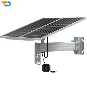 Paneles solares Tecdeft 60W con paquete de batería de 60ah y Juego completo para cámara de caza protección contra sobretensiones salida estable