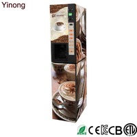 Distributeur automatique de café GS GTS103 CE/IS9001/OEM Mini Cafe avec fente pour pièces de monnaie, 3 boissons chaudes/froides, refroidissement par compresseur