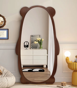 <span class=keywords><strong>Miroir</strong></span> d'habillage pleine longueur d'âge moyen ours en peluche mural grande entrée pour <span class=keywords><strong>miroir</strong></span> de sol de chambre à coucher domestique - Product Image 2