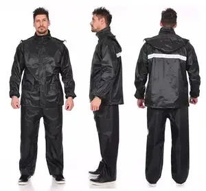 Venta caliente personalizada suministro de fábrica traje de lluvia chaqueta de lluvia para Hombre Ropa de lluvia chaqueta impermeable pantalones chaqueta