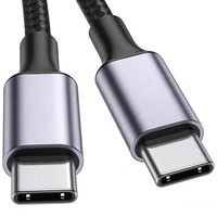 Cable USB Tipo C de Carga Rápida 240W 5A 48V Personalizado de Fábrica 1m 2m 3m Cable de Nailon Trenzado PD 3.1 Cargador de Datos Tipo-C a USB-C