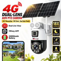 Caméra solaire PTZ Wistino 20W 24000mAh avec carte SIM 4G, zoom 18X, pour la sécurité des routes et des terres agricoles rurales, caméra solaire AOV haute performance