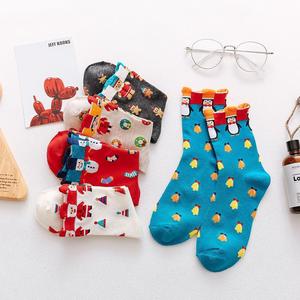 Calzini natalizi alce a tubo medio doppio regalo Festival autunno <span class=keywords><strong>inverno</strong></span> in cotone ispessito <span class=keywords><strong>calze</strong></span> calde per ragazze carine giapponesi - Product Image 2