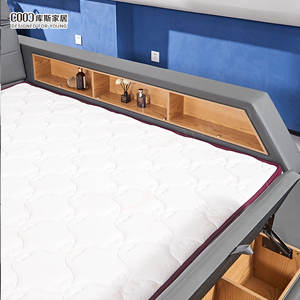 Base de Cama Doble Queen Size con Almacenamiento, Cama <span class=keywords><strong>King</strong></span> Size Moderna Multifuncional de Lujo con Masaje Inteligente - Product Image 5