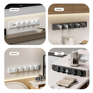 Douille de rail innovante à éclairage haut et bas avec prises universelles mobiles et rétroéclairage d'ambiance - Product Image 5