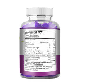 Suplemen Vitamin D3 Kalsium Permen Jeli Buah & Sayur Label Pribadi untuk Dewasa 60 Buah - Product Image 5