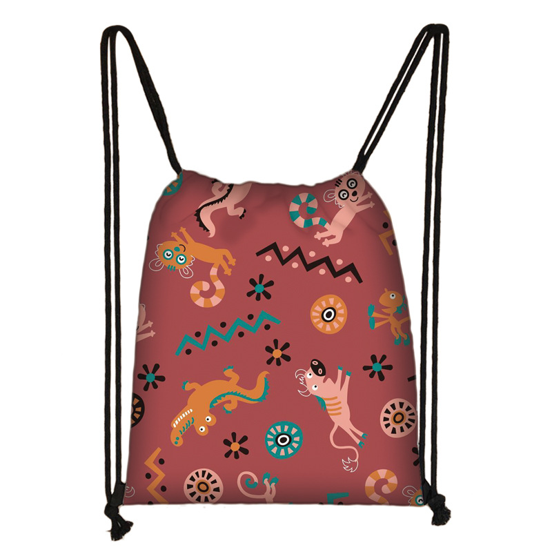 Runhui сумка с завязками, Сумка с принтом, рюкзак с завязками, упаковочная сумка с завязками, 12 шт., сумочки с голубыми собаками на завязках для вечеринки