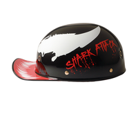 Casque Vintage Imprimé en ABS HY-K008 M L XL 2XL, Demi-Coque Rétro pour Moto Scooter Adulte, Équipement de Protection pour la Tête