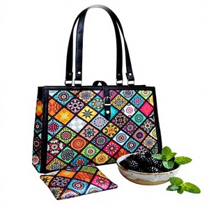 Bolso Tote de Jacquard Personalizado de Elite Craft Studio, Bolso de Hombro con Estampado Floral Tejido Vintage, Bolso de Viaje de Gran Capacidad - Product Image 1