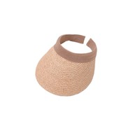 Chapeau de soleil en raphia à bord large, style bandeau, respirant et polyvalent pour la plage et les vacances d'été