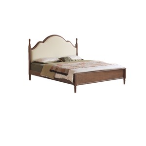 Cama de Madera Maciza de 1.8m, Estilo Trineo, Tallada a Mano, Muebles para Recámara Principal Estilo Americano Campestre - Product Image 4