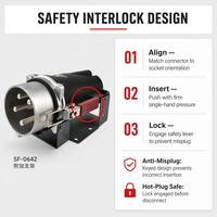 Prise industrielle électrique étanche SFE IP67 250A 400A 630A, haute performance, avec panneau de montage, 4 ou 5 broches