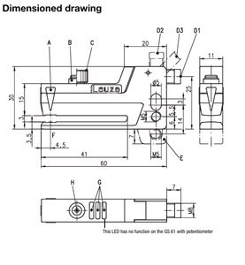 เซ็นเซอร์โฟโตอิเล็กทริกแบบแยกส่วน Leuze GS 61/6D.2,425-S12 50145357 สำหรับตรวจจับฉลากทึบแสงในเครื่องติดฉลาก - Product Image 3