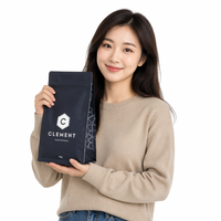 Sac d'emballage en plastique noir mat de qualité alimentaire à fond plat avec pochette zippée pour grains de café, sac de 250g