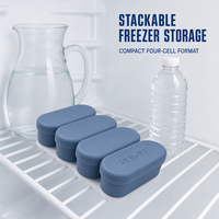 Moules à glaçons réutilisables en silicone de qualité alimentaire pour cuisine, café, jus, congélation, refroidissement, bac à glaçons long avec couvercle