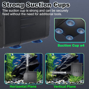 3000L/H 45W Submersible Side Suction Water <strong>Pump</strong>, 3.2M Head Aquarium <strong>Pump</strong> for <strong>Fish</strong> Tank, Pond, Fountain &amp; Hydroponics - Product Image 4