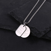 Collier en métal avec étiquette en acier inoxydable pour animaux de compagnie gravée avec logo personnalisé