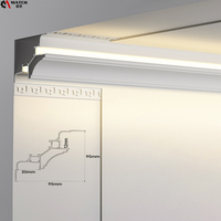 Échantillon gratuit pour barre de plafond Bandes d'éclairage 1m 2m 3m canal alu encastré cloison sèche plâtre pour mur en aluminium profilé à led