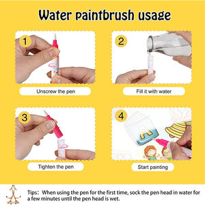 Venda quente Reutilizável Água Mágica Desenho Coloring Book Kids Sensorial Educação Precoce Para Crianças Presente De Aniversário Montessori Brinquedos - Product Image 3