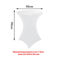 Nappe extensible en Spandex or rose pour table de cocktail ronde pour fête et événement