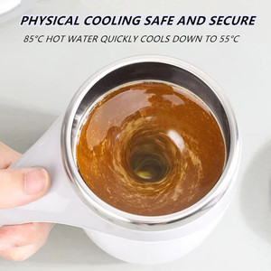 Tasse à lait rotative magnétique en acier inoxydable 304, automatique avec couvercle, tasse thermique intelligente pour l'extérieur, type bouteille isotherme - Product Image 2
