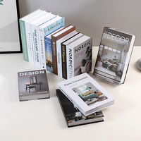 Boîte décorative moderne en forme de livre en papier rectangulaire, écologique, à couverture rigide, creuse, pour la maison, le salon