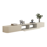 Meuble TV en bois massif de haute qualité Meuble TV moderne à lumière LED Unité de table basse pour meubles de salon à la maison