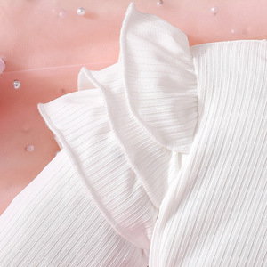 Nuovo Set Vestito da Principessa per Bambine 2025, Top a Maniche Lunghe con Fiori Tridimensionali e <span class=keywords><strong>Gonna</strong></span> con Fiocco Tridimensionale in Lana Pettinata - Product Image 5