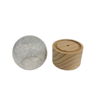 Base en bois poli non fini écologique pour lampe de table boule de cristal DIY, support de veilleuse moderne pour décoration artistique de la maison