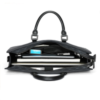 Sacoche de luxe personnalisée avec logo en relief, pour ordinateur portable, pour hommes, avec bandoulière longue amovible