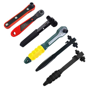 Adjustable Ratchet Wrench Set Metric Serrated Jaw Anti-Slip Handle Diy Household Tool - Product Image 1