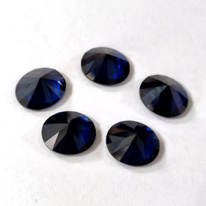 113 #   Espinela Sintética de Color Azul, Corindón, Piedras Preciosas Sueltas, 8*10mm, Forma Ovalada, Gema de Espinela Azul para Joyería - Product Image 4