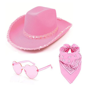 Conjunto de 3 Piezas de Disfraz de Vaquero con Sombrero, Pañuelo y Gafas, Disfraz de Vaquero del Oeste para Fiesta de Cumpleaños o Halloween - Product Image 5