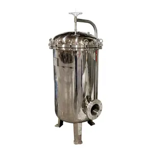 Stainless Steel Sanitary SS Bag filter housing with filter bag for water purification