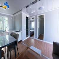 Villa préfabriquée de luxe à 3 chambres extensible, taille personnalisable, maison conteneur en acier, installation facile, panneau sandwich, abri de voiture