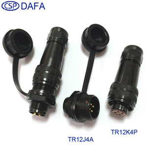 ขั้วต่อวงกลม CSP TR12J4AK4P เกลียว M12 อลูมิเนียมอัลลอยด์ ทองเหลือง ชุบทอง สำหรับเครื่องมือและอุปกรณ์อิเล็กทรอนิกส์ - Product Image 3