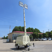 Promotion : Tour d'éclairage mobile portable 4*400W à LED pour remorque, avec générateur diesel hydraulique, pour engins de construction