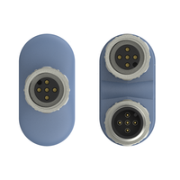 Konektor Adaptor M12 A-code Y-W Splitter 5 Pin untuk Kotak Sensor Aktuator Otomasi Pabrik, Pemasok Konektor Plc