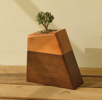 Urne funéraire en bois massif avec pot en céramique et joint magnétique pour cendres humaines et d'animaux de compagnie, artisanat en bois, urne d'intérieur