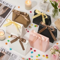 Luxury White Window Gift Box with Large Ribbon Bow Custom Logo Scalloped Top Cardboard for Food Candy Jewelry Wedding