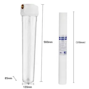 20 inch transparent PET material water treatment filter housing