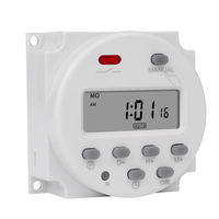 CN101A 5V 12V 24V 110V 220V Interruptor de temporizador digital 7 días Programador de relé de tiempo programable semanal Batería recargable incorporada