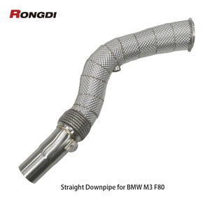ท่อดาวน์ไปป์กันความร้อนสแตนเลส 304 ดีไซน์ใหม่ สำหรับ BMW M3 F80 M4 F82 S55 3.0T ปี 2014-2019 - Product Image 5