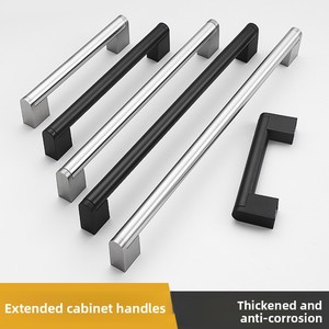 Kenop Gagang Ekstensi Pintu Kabinet Tahan Karat Baja Tahan Karat Minimalis Modern Lemari Laci Dapur Lemari Pakaian - Product Image 1
