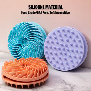 Cepillo de baño de silicona de colores de 2 usos para ducha, limpieza corporal, espuma rápida, exfoliante insensible, venta al por mayor - Product Image 4